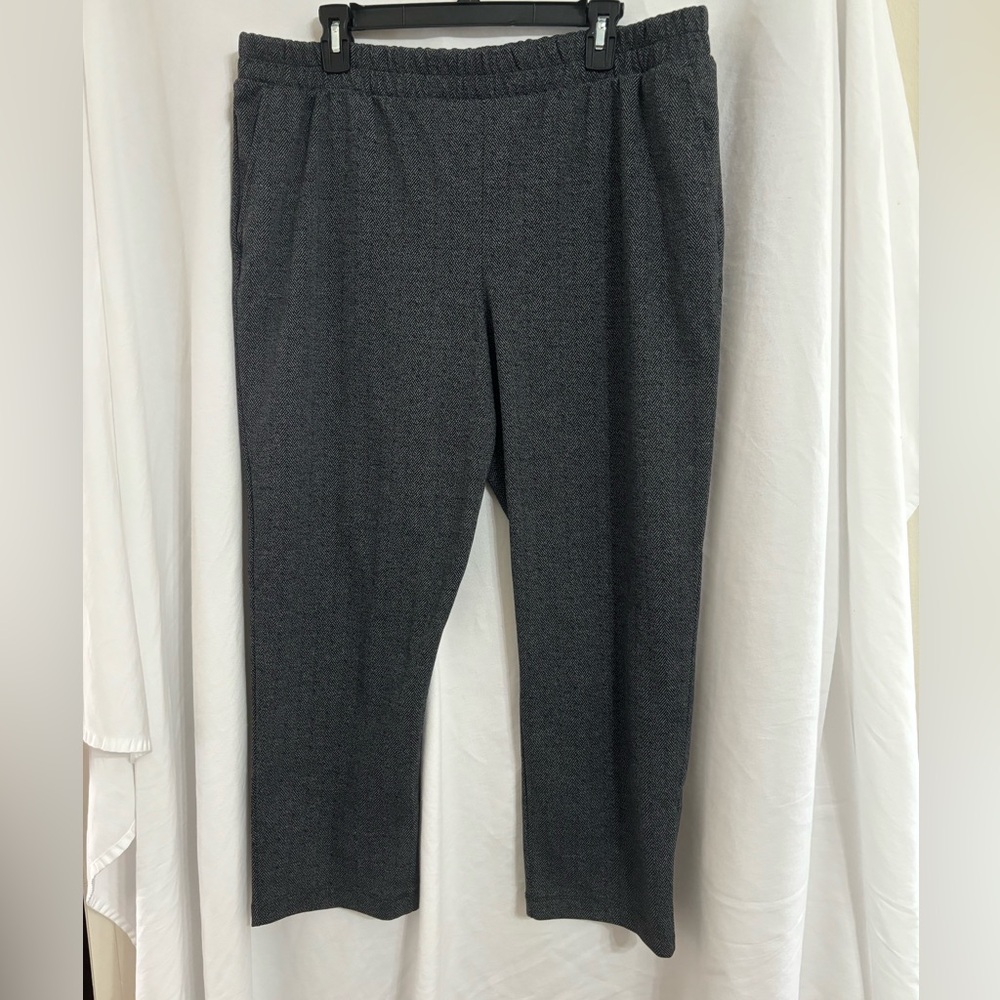 Grey Herringbone Pants